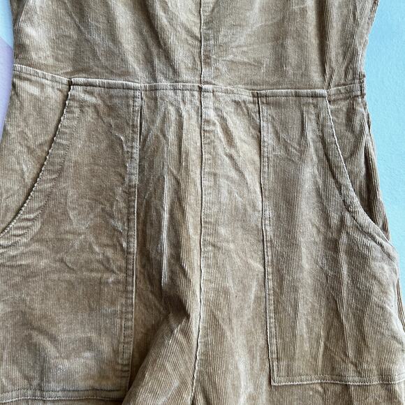 Brown Corduroy Jumpsuit 70s Inspired Retro Fall Earthy Boho Medium - Picture 9 of 11